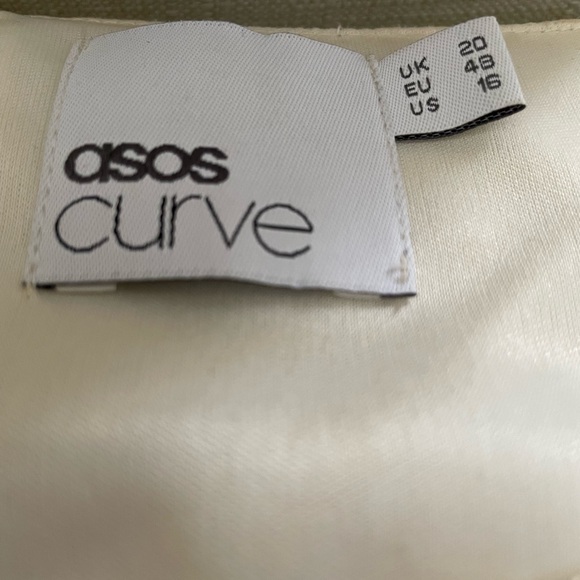ASOS Cream and White Special Occasion Dress - Picture 9 of 11